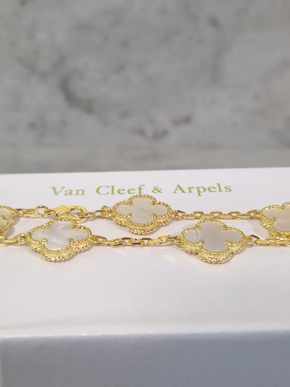 Van Cleef & Arpels Alhambra Mother-of-Pearl Bracelet - Gold Clovers✨️